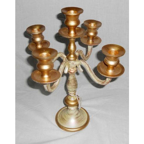 Metal Decorative Aluminium Candle Holder 5 Pillar