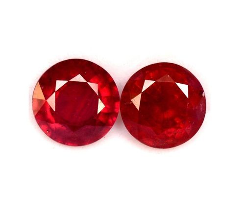 Ruby Gemstones Lead Glass Filling Heated Natural Cut Loose Gemstones