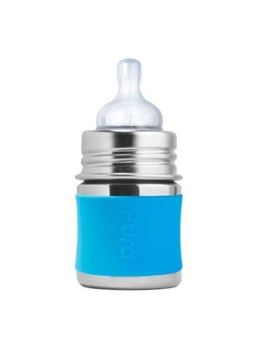 5oz Aqua Sleeve Stainless Steel Feeding Bottle (Pura Kiki)