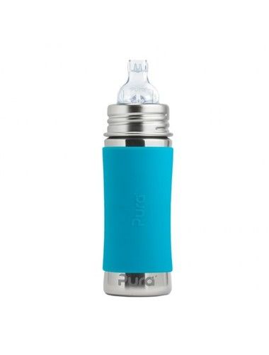 11oz Aqua Sleeve Stainless Steel Sippu Cup Feeding Bottle (Pura Kiki)