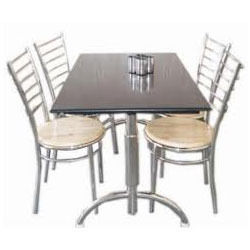 Silver Hotel Dinning Table And Chair