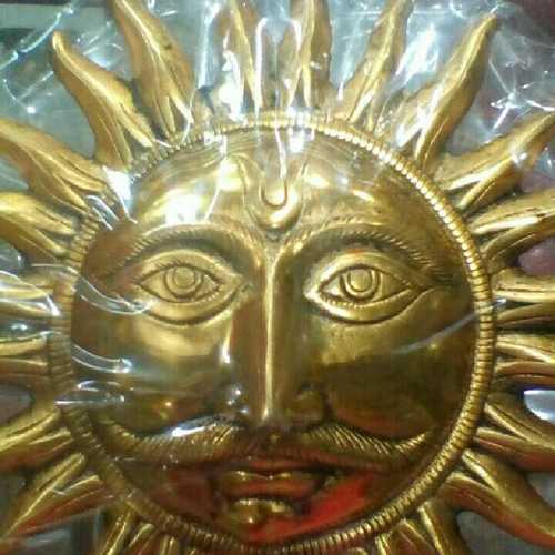 Metal Surya Dev Wall Hanging