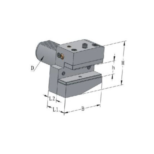 Radial VDI Tool Holder,Form B1,Right,Short