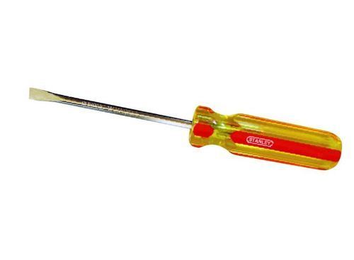 Red And Yellow Stanley Slotted Screw Driver