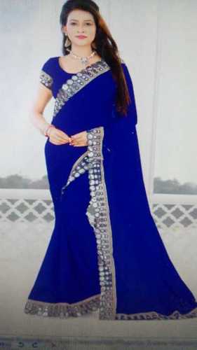 Designer Mirror Work Georgette Sarees