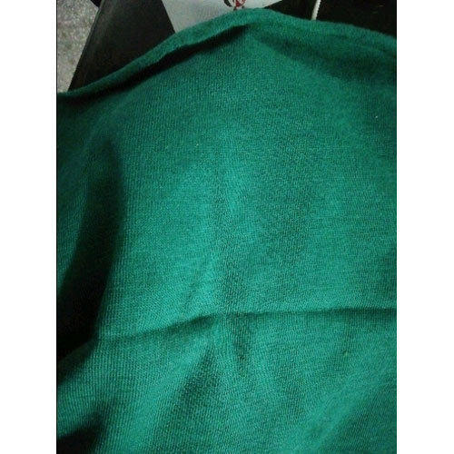 Green Color Interlock Woolen Fabric