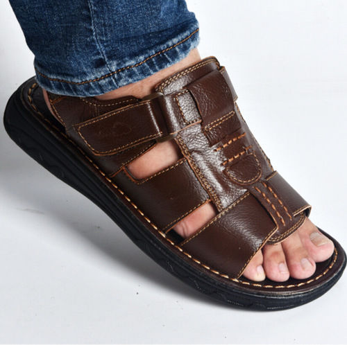 Mens Brown Leather Sandals