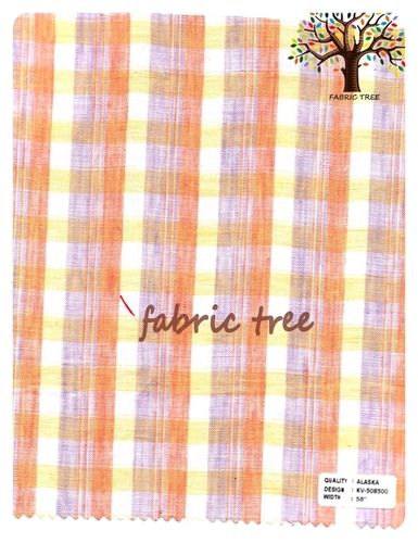 Any Colour Checkered Linen Shirting Fabrics