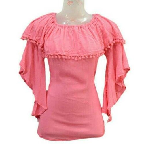 Plain Ladies Pink Color Top 