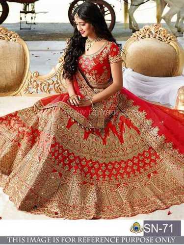 Buy Rani Pink Multi-Thread Work Velvet Bridal Lehenga Choli Online At Zeel  Clothing