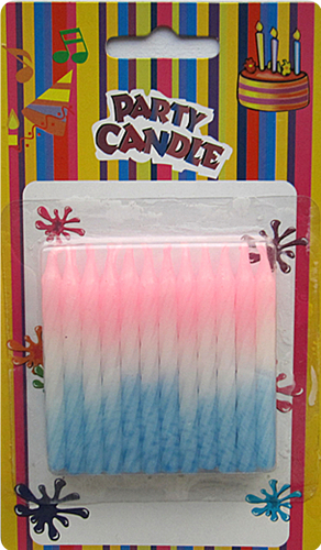 Paraffin Wax Spiral Birthday Candles Color Changing Non Toxic