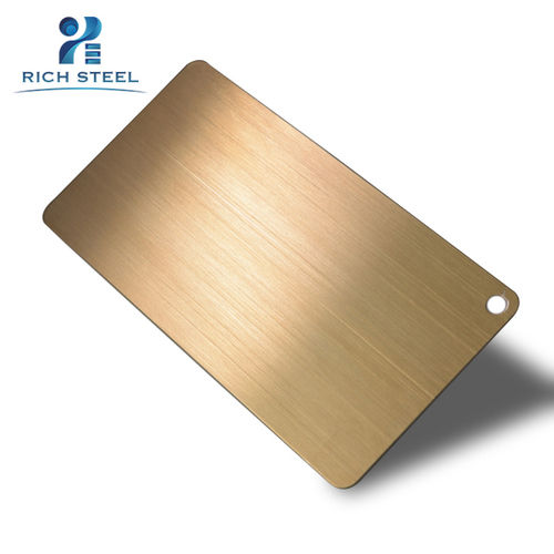 304, 316, 316L Bronze Hairline Finished Hotel Room Decorative Stainless Steel Sheet