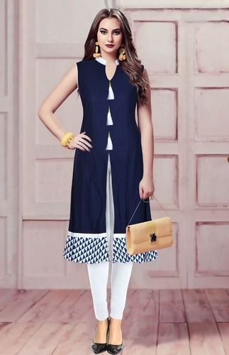 No Fade Blue Color Exclusive Designer Kurti