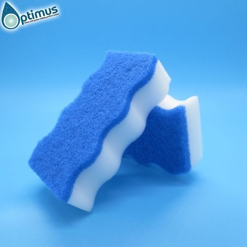 Melamine Sponge Composite With Blue Nylon Scouring Pad Cleaning Sponge