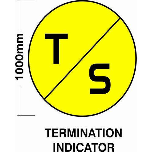 White Rero Reflective Radium Caution Indicator