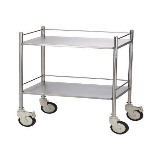 Rectangular Stainless Steel Hospital Trolley