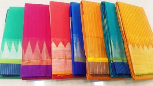 Cotton Saree With Thread Border