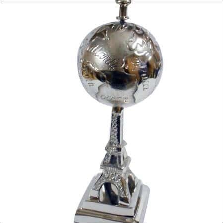 Silver Spherical 5 Inch Antique Globe