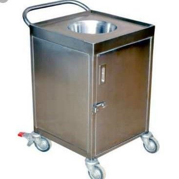 Stainless Steel Swing Dustbin Trolley Application: Waste Material