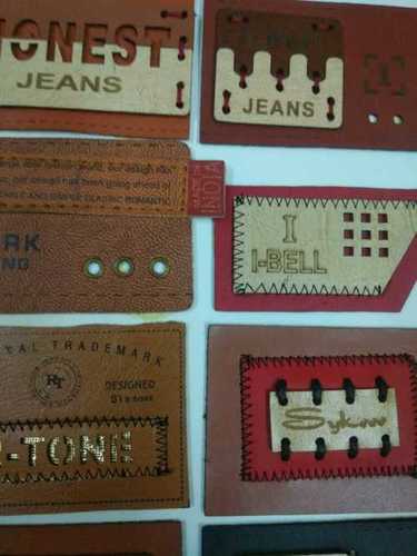 Customized Pu Leather Jeans Labels