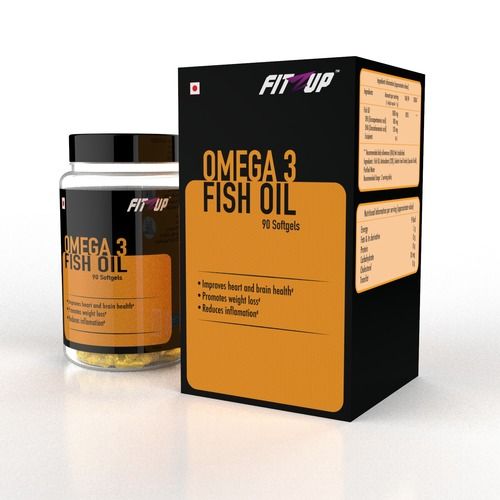 Fitzup Omega 3 Fish Oil - 90 Capsules, Non-stimulating, And Gluten-free