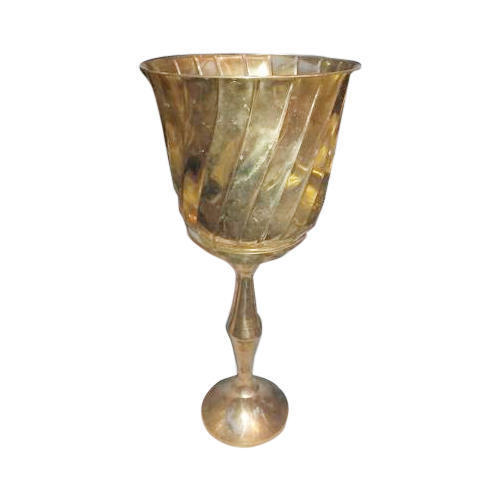 Round Brass Decorative Planter