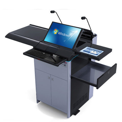 Black Easy Operate Digital Podium For Office