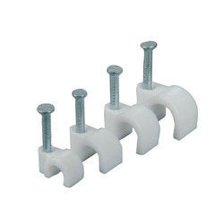 Plastic Plain White Cable Clip