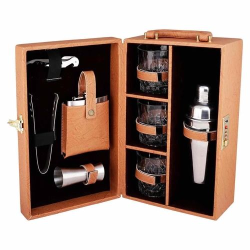 Leather Case Liquor Set