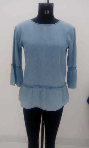 Cotton Skin Friendly Denim Ladies Dress