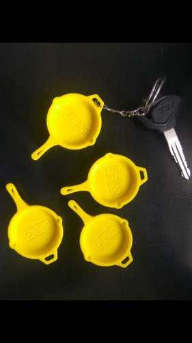 Yellow Customized 3D Printed Keychains