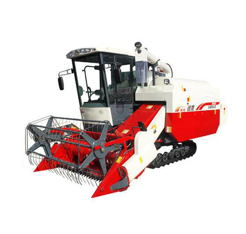 Red Agricultural Machinery Combine Harvester (4Lz-5.0E) For Rice And Wheat