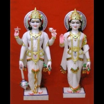 Indian Marble Laxmi Narayan Statues