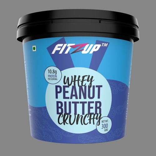 FitZup Whey Peanut Butter Crunchy Tub - 300 GM