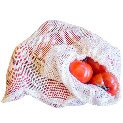 Barrier White Color Cotton Mesh Bag