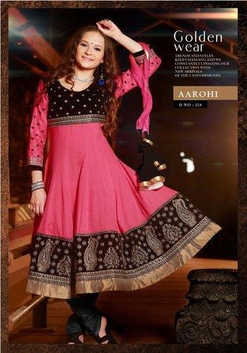 Pink Beautiful Stitched Ladies Suits