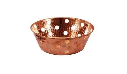 Metal Pure Copper Round Basket - Serving Bread