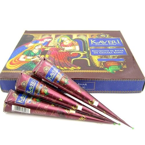 Brown Kaveri Natural Henna Paste Cone Mehandi Cone