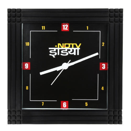 Wooden Black Square Personalized Clock