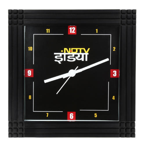 Black Square Promotional Clock