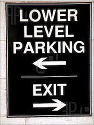 Black Parking And Exit Signs