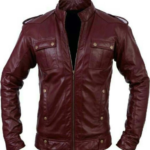 Woolen Mens Mehrun Leather Jacket