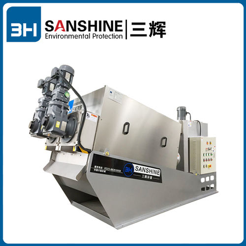 Multi-plate Screw Press Sludge Dewatering Machine - Sus304, 5cbm Volume, Full Automatic | Ground Water Source, Powerful Screw Extrusion System