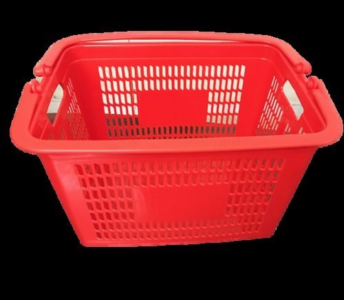 Red Color Pvc Shopping Basket