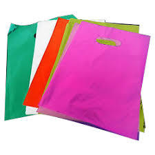  रंगीन प्लास्टिक कैरी बैग 
