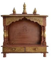 Durable Finish Handicrafts Wooden Temple