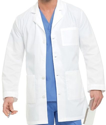 Full Sleeves Lab Coats Collar Type: V Neck