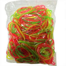 Yellow Yellow, Red And Green Packing Rubber Band