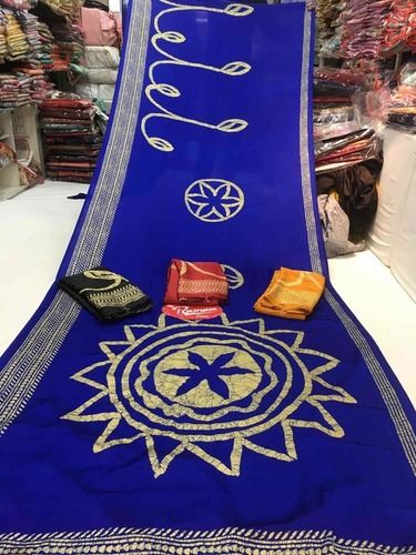 Blue Color Satin Saree