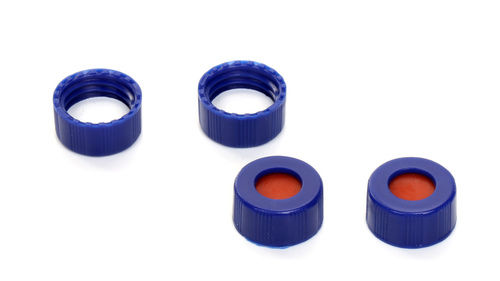 Blue Open-Topped Polypropylene Cap And White PTFE